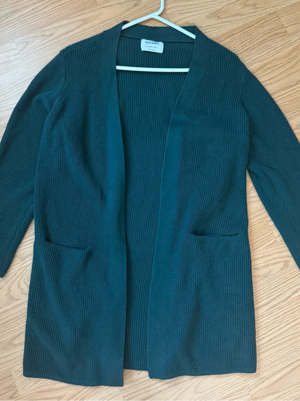 Old Navy Women's Dark Teal Open-Front Cardigan Sweater - L